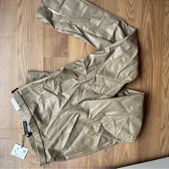 Zara Pants - Zara Tan Leather Leggings
